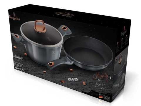 ZESTAW GARNEK + PATELNIA GRANITOWA BERLINGER HAUS MOONLIGHT BH-6019