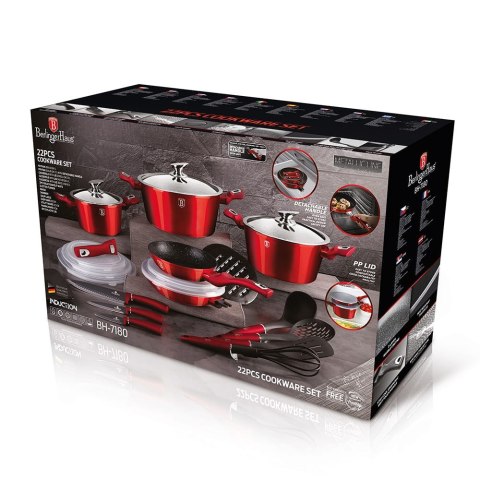ZESTAW GARNKÓW 22 ELE. BERLINGER HAUS METALLIC BURGUNDY BH-7180