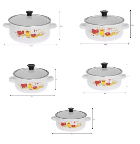 ZESTAW GARNKÓW EMALIOWANYCH 10 ELE. KLAUSBERG KB-7169