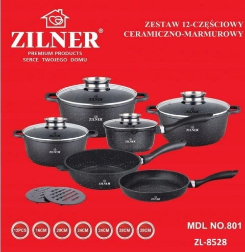 ZESTAW GARNKÓW MARMUROWYCH 12 EL. ZILNER ZL-8528