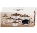 ZESTAW GARNKÓW STALOWYCH 12 EL. KINGHOFF KH-1768 ROSEGOLD