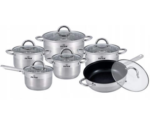 ZESTAW GARNKÓW STALOWYCH 12 ELE ZILNER ZL-8107