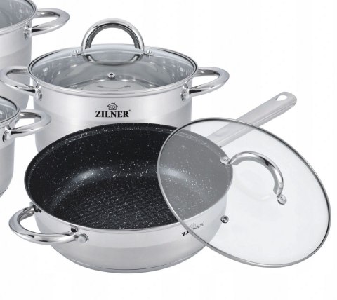 ZESTAW GARNKÓW STALOWYCH 12 ELE ZILNER ZL-8108