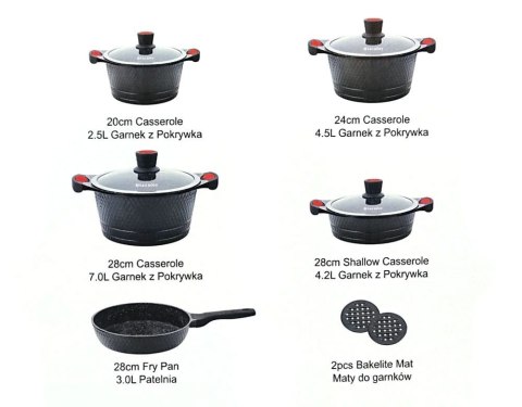 ZESTAW GARNKÓW Z POWŁ. MARMUR. 11 EL. ZILNER ZL-8511