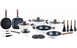 ZESTAW GARNKÓW Z POWŁOKĄ MARMUROWĄ 21 EL. ZILNER WHITE LILLY ZL-8543