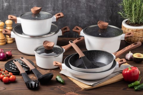 ZESTAW GARNKÓW Z POWŁOKĄ MARMUROWĄ 21 EL. ZILNER WHITE LILLY ZL-8543