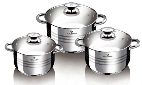 ZESTAW GARNKÓW ZE STALI NIERDZ. 6 EL. BLAUMANN GOURMET LINE BL-3160