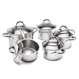 ZESTAW GARNKÓW ZE STALI NIERDZEWNEJ 18/10 10-ele ATMOSPHERE STARKE PRO