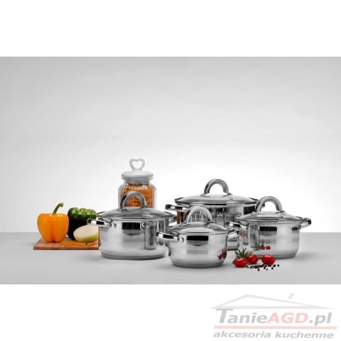 ZESTAW GARNKÓW ZE STALI NIERDZEWNEJ 8-ele LEONE TADAR