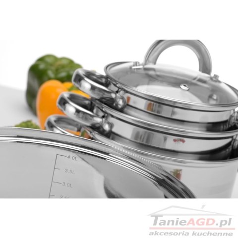ZESTAW GARNKÓW ZE STALI NIERDZEWNEJ 8-ele LEONE TADAR