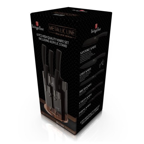 ZESTAW NOŻY 6 EL. BERLINGER HAUS BLACK ROSE BH-2388
