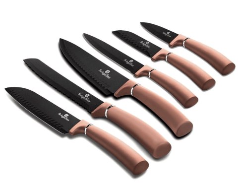 ZESTAW NOŻY 6 EL. BERLINGER HAUS ROSEGOLD BH-2558
