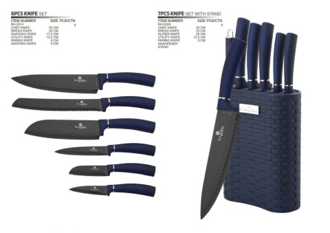 ZESTAW NOŻY 6 ELE. BERLINGER HAUS AQUAMARINE BH-2514