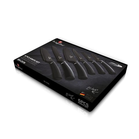 ZESTAW NOŻY 6 ELE BERLINGER HAUS Carbon Pro BH-2576