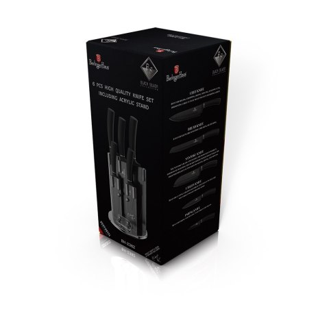 ZESTAW NOŻY 6 ELE. BERLINGER HAUS BLACK SILVER BH-2382
