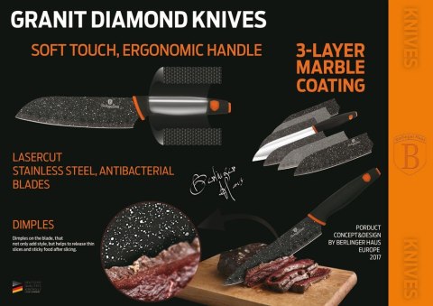 ZESTAW NOŻY 6 ELE. BERLINGER HAUS GRANIT DIAMOND BH-2111