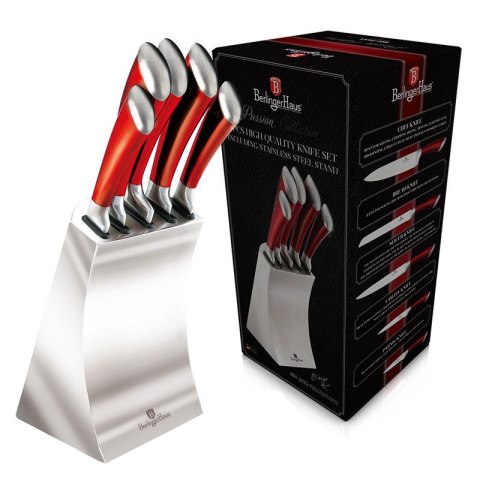 ZESTAW NOŻY 6 ELE. BERLINGER HAUS PASSION RED BH-2135