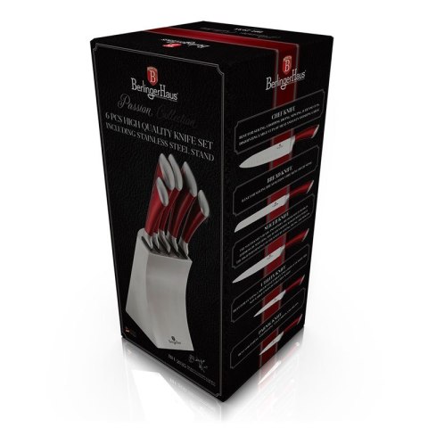 ZESTAW NOŻY 6 ELE. BERLINGER HAUS PASSION RED BH-2135