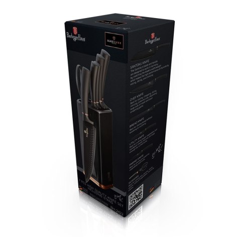 ZESTAW NOŻY 7 EL. BERLINGER HAUS BLACK ROSE GOLD BH-2422
