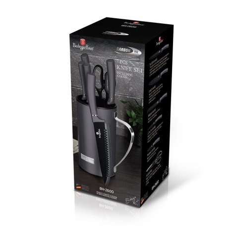 ZESTAW NOŻY 7 ELE. BERLINGER HAUS CARBON PRO BH-2600