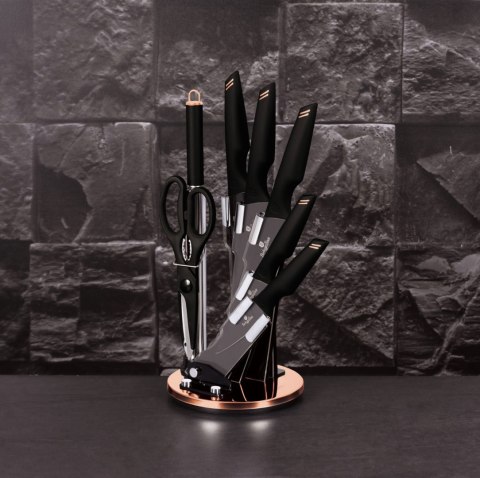 ZESTAW NOŻY 8 EL. BERLINGER HAUS BLACK ROSE GOLD BH-2692