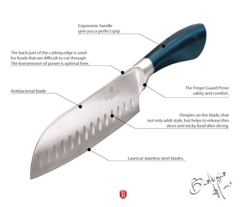 ZESTAW NOŻY 8 ELE. BERLINGER HAUS INFINITY AQUAMARINE BH-2415