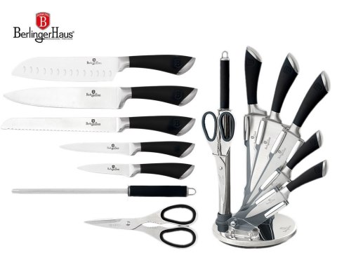 ZESTAW NOŻY 8 ELE. BERLINGER HAUS INFINITY BLACK BH-2042