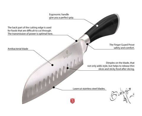 ZESTAW NOŻY 8 ELE. BERLINGER HAUS INFINITY BLACK BH-2042