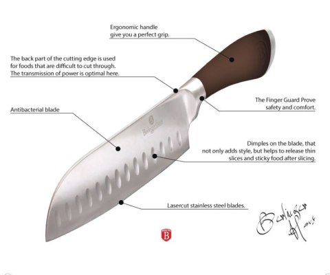 ZESTAW NOŻY 8 ELE. BERLINGER HAUS INFINITY BROWN BH-2047