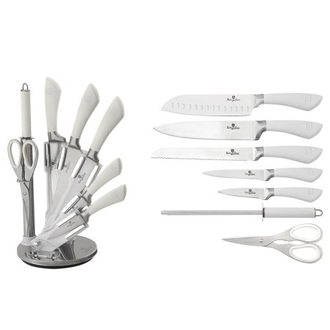 ZESTAW NOŻY 8 ELE. BERLINGER HAUS INFINITY WHITE BH-2044