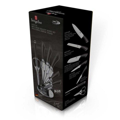 ZESTAW NOŻY 8-ele BERLINGER HAUS INFINITY CARBON PRO BH-2476