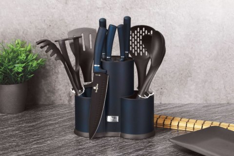 ZESTAW NOŻY I PRZYBORÓW KUCHENNYCH 12 EL. BERLINGER HAUS AQUAMARINE BH-6249