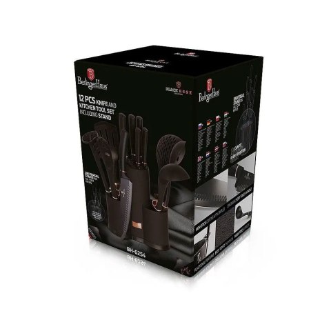 ZESTAW NOŻY I PRZYBORÓW KUCHENNYCH 12 EL. BERLINGER HAUS I-ROSE BH-2507