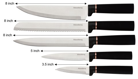 ZESTAW NOŻY KUCHENNYCH W BLOKU Z DESKAMI DO KROJENIA 10-EL. KLAUSBERG KB-7834