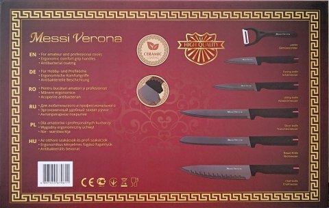 ZESTAW NOŻY NON-STICK 6 ELE. MESSI VERONA MV-9822-BR