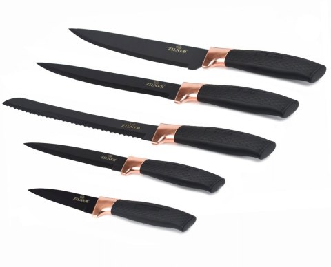 ZESTAW NOŻY POWLEKANYCH 6 EL. ZILNER ROSEGOLD ZL-5118