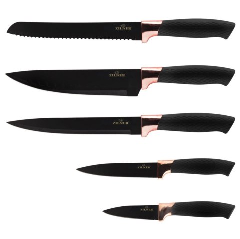 ZESTAW NOŻY POWLEKANYCH 6 EL. ZILNER ROSEGOLD ZL-5118