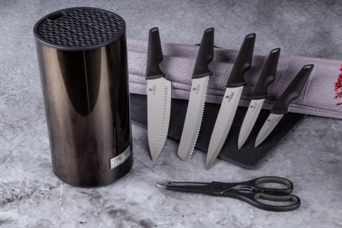 ZESTAW NOŻY W BLOKU 7 EL. BERLINGER HAUS SHINY BLACK BH-2793