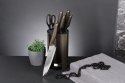 ZESTAW NOŻY W BLOKU 7 EL. BERLINGER HAUS SHINY BLACK BH-2793