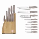 ZESTAW NOŻY W BLOKU BAMBUSOWYM 10-ELE BERLINGER HAUS TAUPE BH-3122