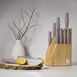 ZESTAW NOŻY W BLOKU BAMBUSOWYM 10-ELE BERLINGER HAUS TAUPE BH-3122