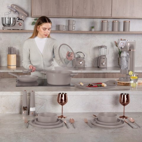 ZESTAW NOŻY W BLOKU BAMBUSOWYM 10-ELE BERLINGER HAUS TAUPE BH-3122