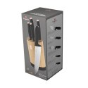ZESTAW NOŻY W BLOKU BAMBUSOWYM 6-ELE BERLINGER HAUS BLACK ROSE BH-2752