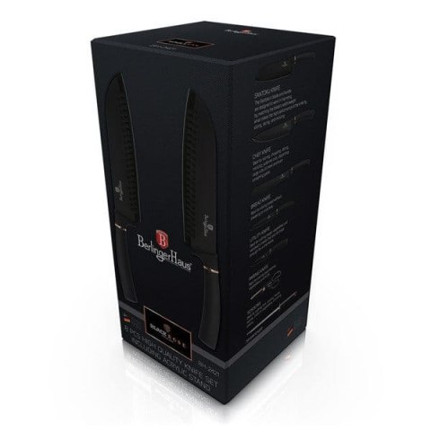 ZESTAW NOŻY W STOJAKU 8 EL. BERLINGER HAUS BLACK ROSE LINE BH-2421