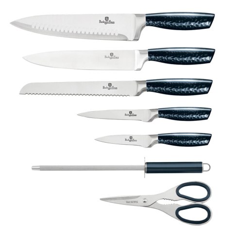 ZESTAW NOŻY W STOJAKU 8 EL. BERLINGER HAUS METALLIC LINE AQUAMARINE BH-2460