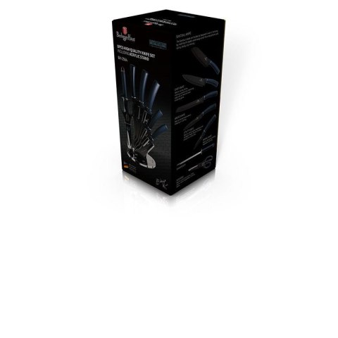 ZESTAW NOŻY W STOJAKU 8 EL. BERLINGER HAUS METALLIC LINE AQUAMARINE BH-2564