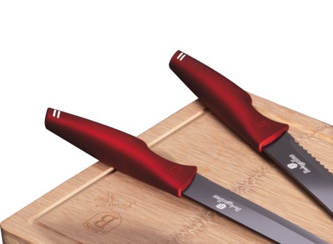 ZESTAW NOŻY Z DESKĄ 6-ele BERLINGER HAUS BURGUNDY LINE BH-2704