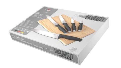 ZESTAW NOŻY Z DESKĄ DO KROJENIA 6-ELE BERLINGER HAUS ANTRACIT BH-2961