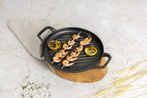 ŻELIWNA PŁYTA GRILLOWA OKRĄGŁA 33CM BERLINGER HAUS STRONG MOLD BH-6533