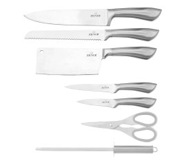 ZESTAW NOŻY Z TASAKIEM 8 ELE. ZILNER SILVER ZL-5113